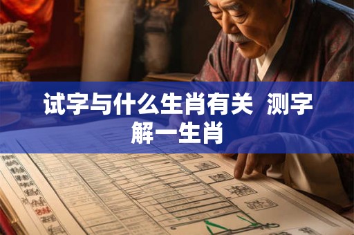 试字与什么生肖有关  测字解一生肖