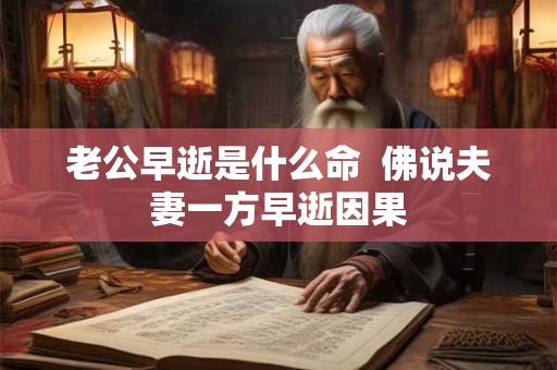 老公早逝是什么命 佛说夫妻一方早逝因果 老公早逝是什么命 佛说夫妻一方早逝因果