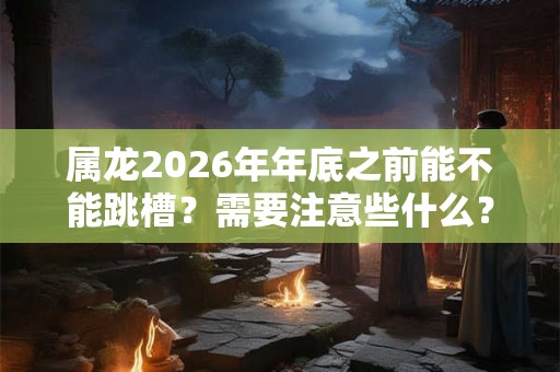 属龙2026年年底之前能不能跳槽？需要注意些什么？