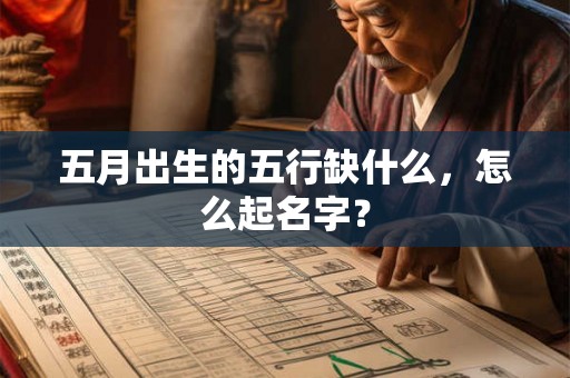 五月出生的五行缺什么，怎么起名字？