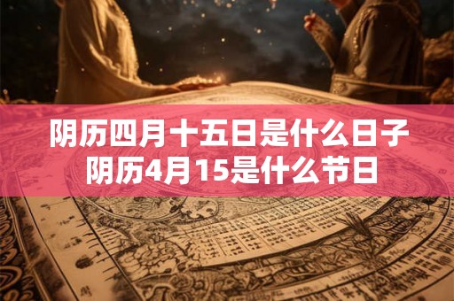 阴历四月十五日是什么日子 阴历4月15是什么节日