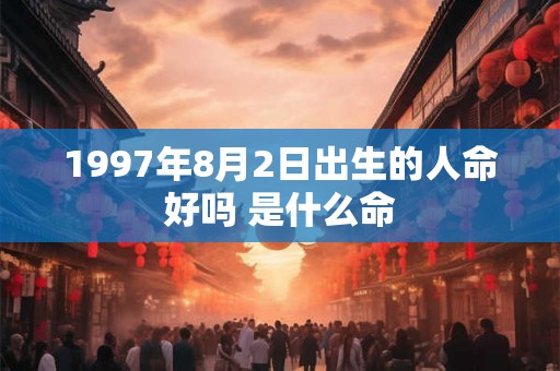 1997年8月2日出生的人命好吗 是什么命
