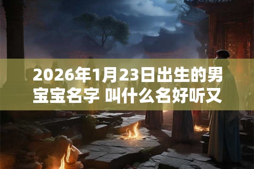 2026年1月23日出生的男宝宝名字 叫什么名好听又吉利