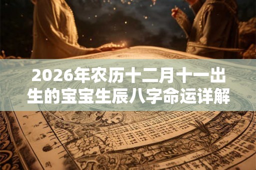 2026年农历十二月十一出生的宝宝生辰八字命运详解