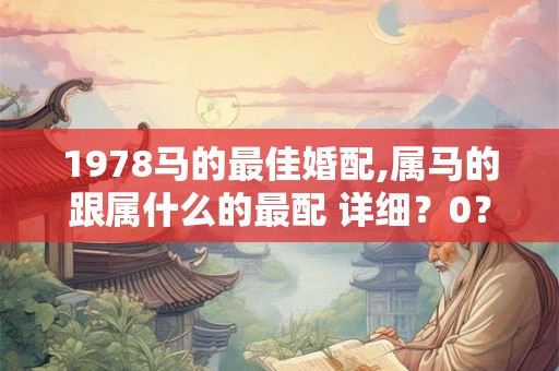 1978马的最佳婚配,属马的跟属什么的最配 详细？0？3