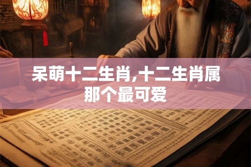 呆萌十二生肖,十二生肖属那个最可爱