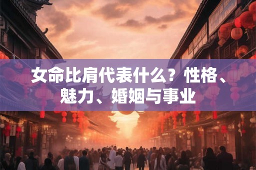 女命比肩代表什么?性格、魅力、婚姻与事业 女命比肩代表什么?性格、魅力、婚姻与事业