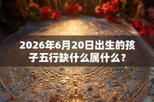 2026年6月20日出生的孩子五行缺什么属什么？