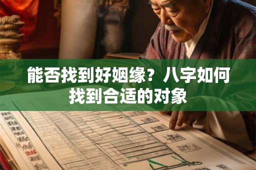 能否找到好姻缘？八字如何找到合适的对象