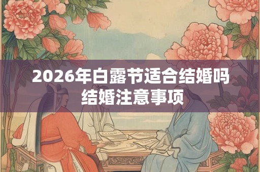 2026年白露节适合结婚吗 结婚注意事项