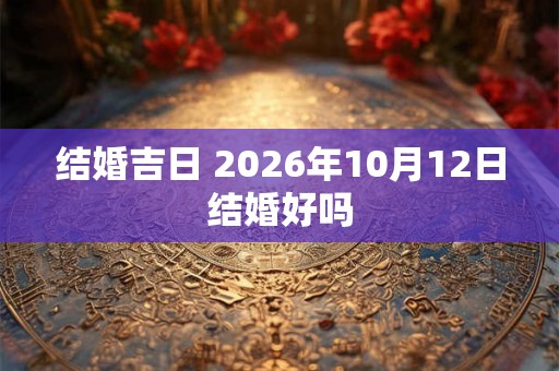 结婚吉日 2026年10月12日结婚好吗