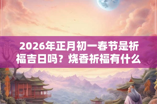 2026年正月初一春节是祈福吉日吗?烧香祈福有什么讲究? 2026年正月初一春节是祈福吉日吗?烧香祈福有什么讲究?