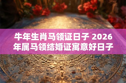 牛年生肖马领证日子 2026年属马领结婚证寓意好日子 牛年生肖马领证日子 2026年属马领结婚证寓意好日子