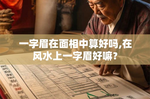 一字眉在面相中算好吗,在风水上一字眉好嘛？