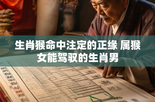 生肖猴命中注定的正缘 属猴女能驾驭的生肖男