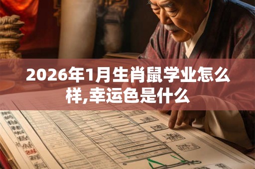 2026年1月生肖鼠学业怎么样,幸运色是什么