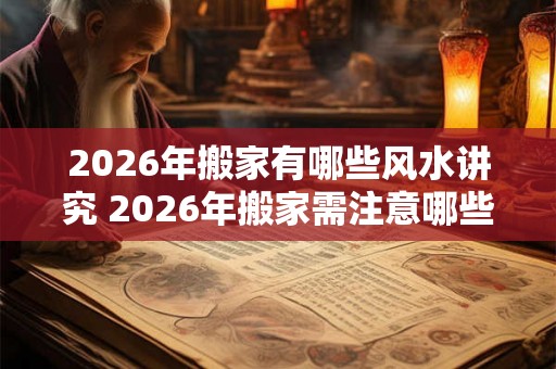2026年搬家有哪些风水讲究 2026年搬家需注意哪些风水