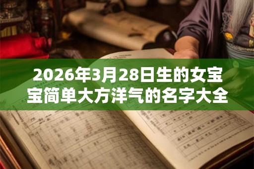 2026年3月28日生的女宝宝简单大方洋气的名字大全