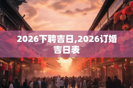 2026下聘吉日,2026订婚吉日表
