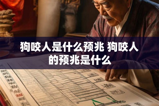 狗咬人是什么预兆 狗咬人的预兆是什么