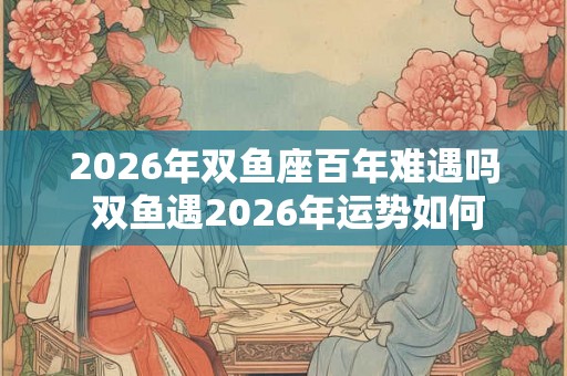2026年双鱼座百年难遇吗 双鱼遇2026年运势如何