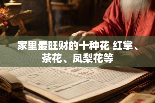 家里最旺财的十种花 红掌、茶花、凤梨花等