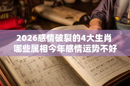 2026感情破裂的4大生肖 哪些属相今年感情运势不好 2026感情破裂的4大生肖 哪些属相今年感情运势不好