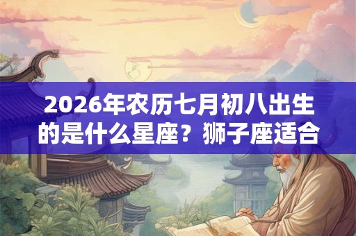 2026年农历七月初八出生的是什么星座?狮子座适合的职业? 2026年农历七月初八出生的是什么星座?狮子座适合的职业?