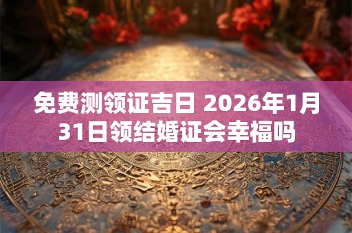 免费测领证吉日 2026年1月31日领结婚证会幸福吗
