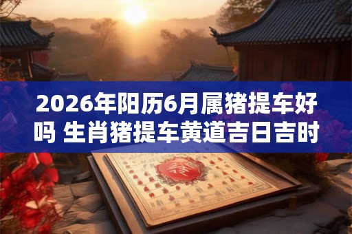 2026年阳历6月属猪提车好吗 生肖猪提车黄道吉日吉时