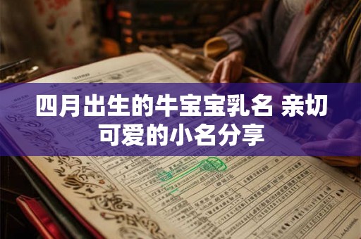 四月出生的牛宝宝乳名 亲切可爱的小名分享