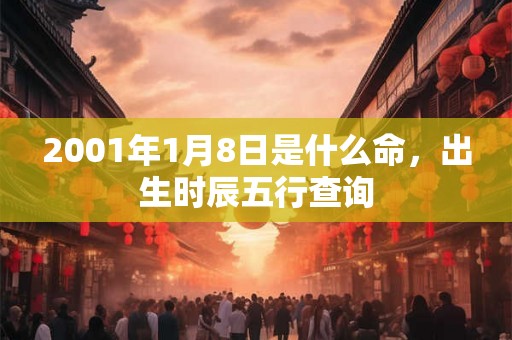 2001年1月8日是什么命，出生时辰五行查询