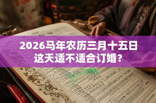 2026马年农历三月十五日这天适不适合订婚？