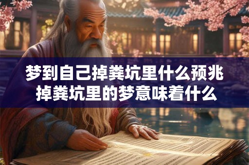梦到自己掉粪坑里什么预兆 掉粪坑里的梦意味着什么