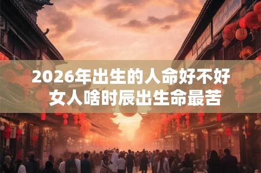 2026年出生的人命好不好  女人啥时辰出生命最苦