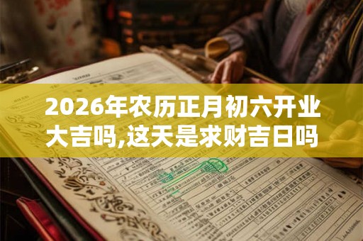 2026年农历正月初六开业大吉吗,这天是求财吉日吗