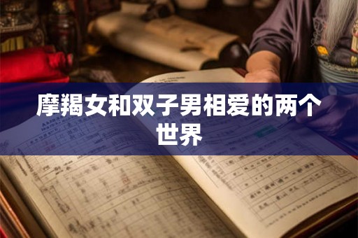 摩羯女和双子男相爱的两个世界