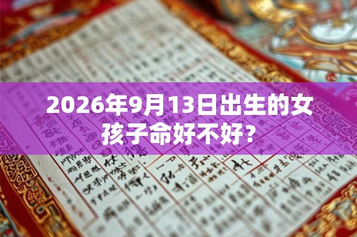 2026年9月13日出生的女孩子命好不好? 2026年9月13日出生的女孩子命好不好?