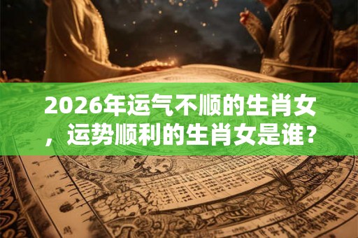 2026年运气不顺的生肖女,运势顺利的生肖女是谁? 2026年运气不顺的生肖女,运势顺利的生肖女是谁?