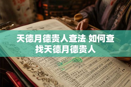 天德月德贵人查法 如何查找天德月德贵人