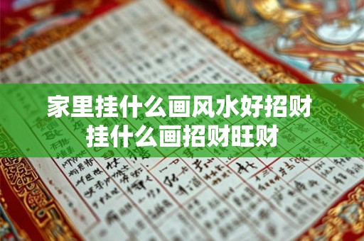 家里挂什么画风水好招财 挂什么画招财旺财