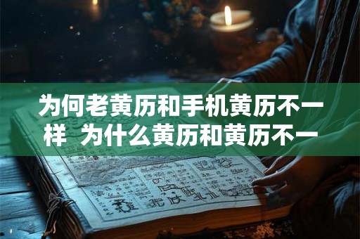 为何老黄历和手机黄历不一样  为什么黄历和黄历不一样