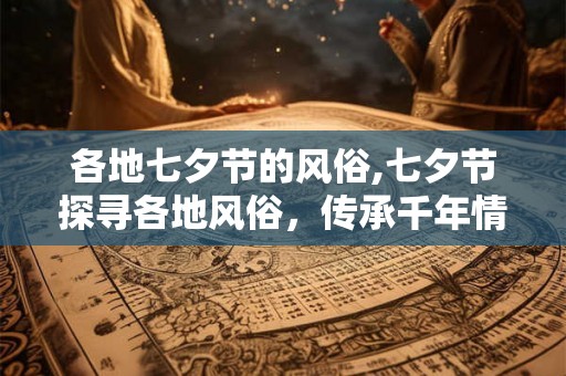 各地七夕节的风俗,七夕节探寻各地风俗,传承千年情韵 各地七夕节的风俗,七夕节探寻各地风俗,传承千年情韵