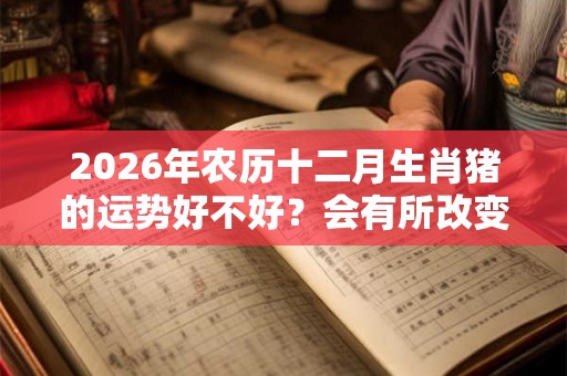2026年农历十二月生肖猪的运势好不好？会有所改变吗？