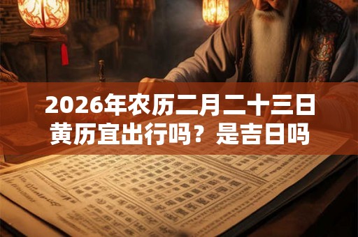 2026年农历二月二十三日黄历宜出行吗？是吉日吗