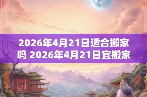 2026年4月21日适合搬家吗 2026年4月21日宜搬家