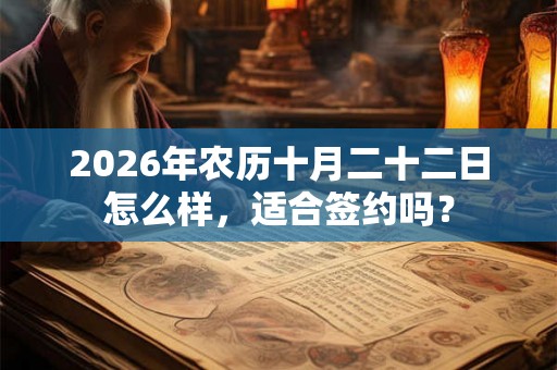 2026年农历十月二十二日怎么样，适合签约吗？