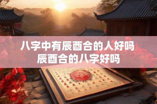 八字中有辰酉合的人好吗 辰酉合的八字好吗