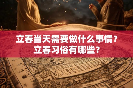 立春当天需要做什么事情？立春习俗有哪些？