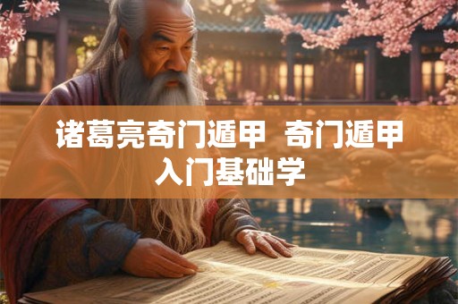 诸葛亮奇门遁甲  奇门遁甲入门基础学